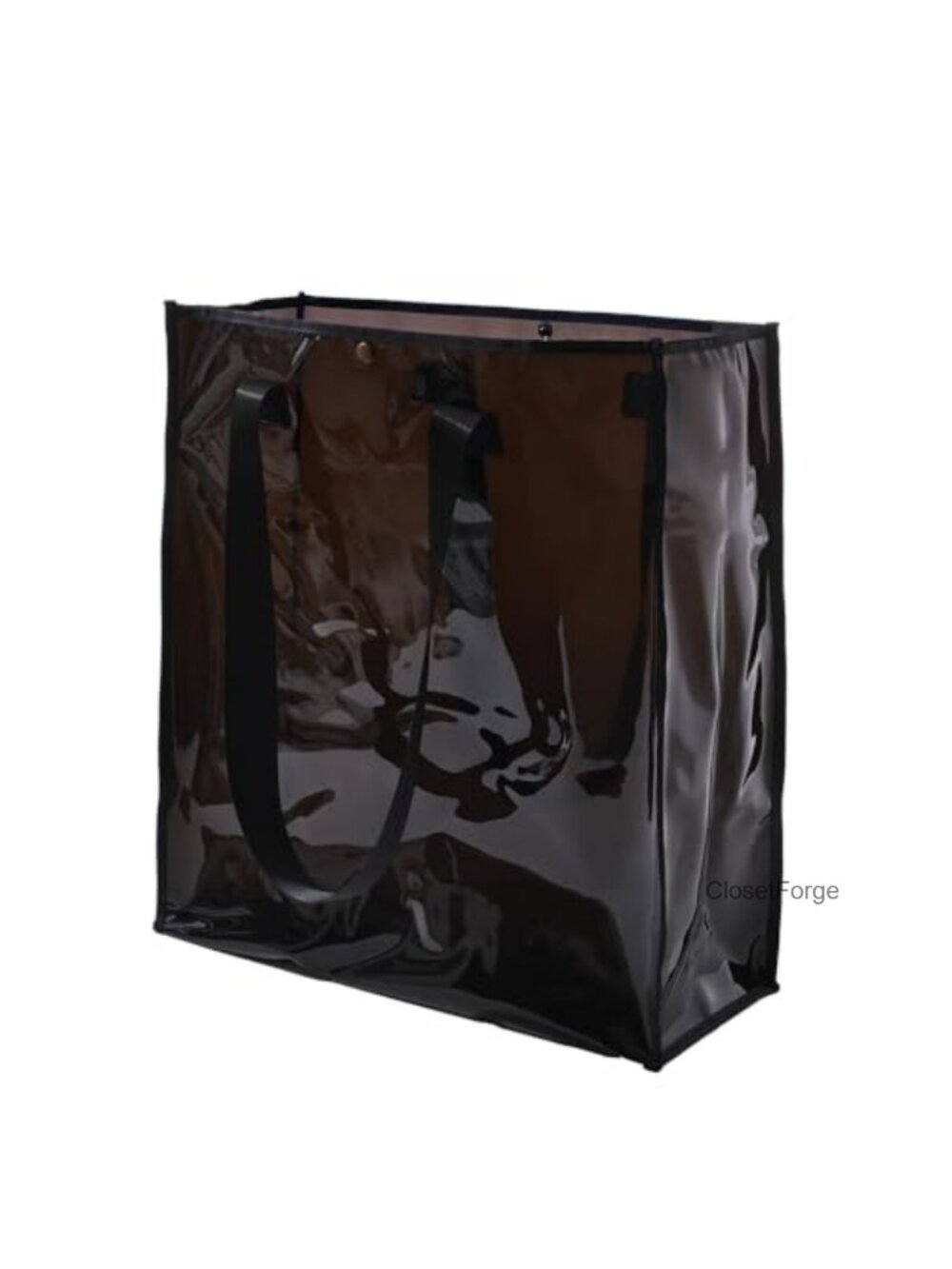 Clear Vinyl PVC X-Large Tote Shoulder Handbag Travel Beach Shopping